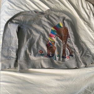 Mini Boden Gray Sweatshirt with Horse size 11-12 yrs